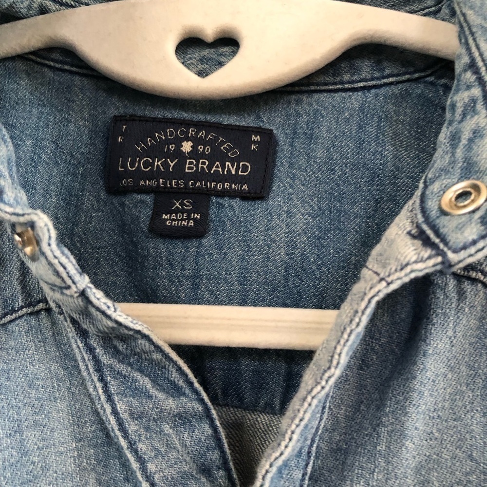Lucky Brand Button Long Sleeve Top Size XSmall - Picture 2 of 5